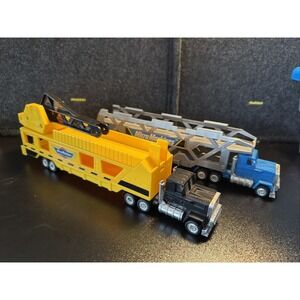 Vintage 2 Galoob Micro Machines 1988 Big Rig Semi‎ Car Carrier Hauler Blue Black